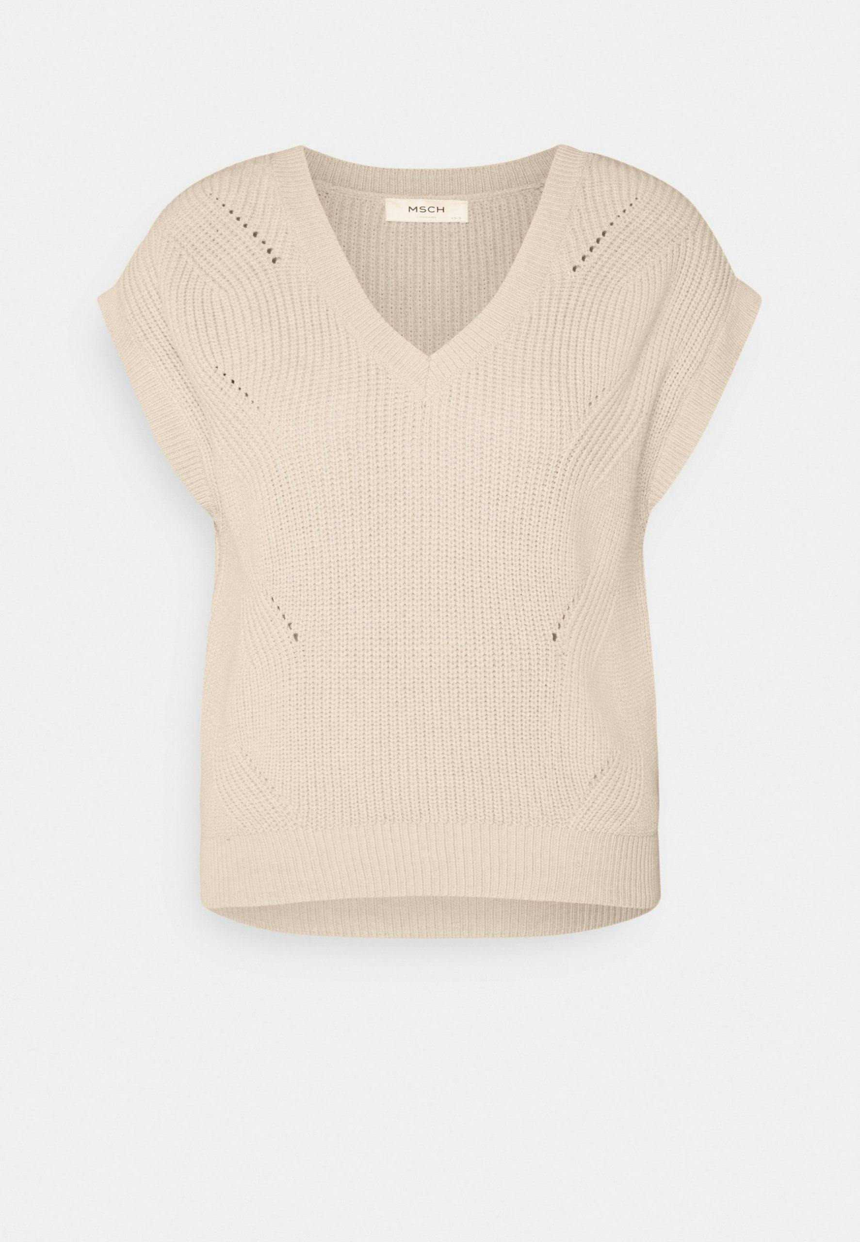2a026e48960f444991059b30bde7d8be Moss Copenhagen strikket vest Enita oatmeal